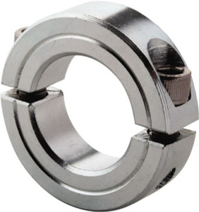 Climax 13/16" Bore, Steel, Two Piece Clamp Collar 1-5/8" Outside Diam, 1/2" Wide 2C-081-Z - 55545610