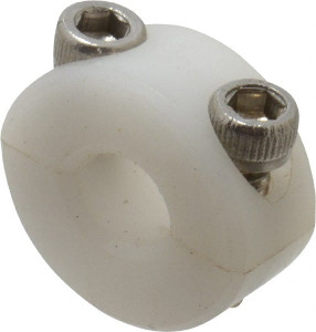 Climax 1/4" Bore, Plastic, Two Piece Clamping Shaft Collar 5/8" Outside Diam, 9/32" Wide MOD P2C-025 - 73090433
