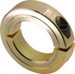 Climax 1-1/4" Bore, Steel, One Piece One Piece Split Shaft Collar 2-1/16" Outside Diam, 1/2" Wide CR1C-125 - 73089948