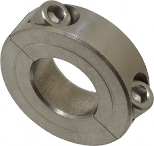 Climax 13/16" Bore, Stainless Steel, Two Piece Two Piece Split Shaft Collar 1-5/8" Outside Diam, 1/2" Wide 2C-081-S - 75237180