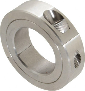 Climax 1-5/16" Bore, Stainless Steel, Two Piece Two Piece Split Shaft Collar 2-1/4" Outside Diam, 9/16" Wide 2C-131-S - 75237271