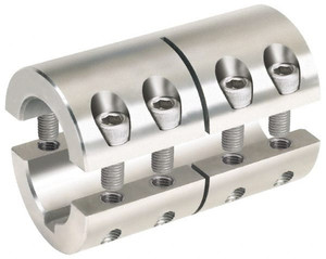 Climax 1 x 3/4" Bore, Stainless Steel, With Keyway Two Piece Split Shaft Collar 1-3/4" Outside Diam, 3" Wide 2ISCC100-075SKW - 73091464