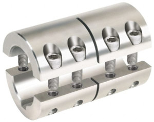 Climax 5/8 x 1/2" Bore, Stainless Steel, With Keyway Two Piece Split Shaft Collar 1-5/16" Outside Diam, 2" Wide 2ISCC062-050SKW - 73091449