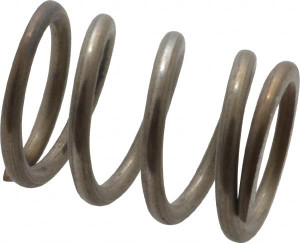 Gardner Spring 0.72" OD 1" Free Length Precision Compression Spring 97 Lb Spring Rating, 0.085" Wire, 53 Lb Max Workload, 0.451" Solid Height, Stainless Steel 36557GS - 00603753