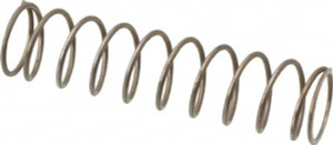Value Collection 0.6" OD 2-1/2" Free Length Music Wire Compression Stock Spring 4.59 Lb Spring Rating, 0.047" Wire, 8.1 Lb Max Workload, 0.518" Solid Height 06812366 - 06812366