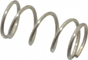 Value Collection 0.12" OD 1/4" Free Length Music Wire Compression Stock Spring 6.31 Lb Spring Rating, 0.012" Wire, 0.83 Lb Max Workload, 0.081" Solid Height 06810014 - 06810014