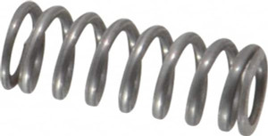 Value Collection 0.18" OD 1/2" Free Length Music Wire Compression Stock Spring 23.05 Lb Spring Rating, 0.026" Wire, 4.33 Lb Max Workload, 0.238" Solid Height 06810386 - 06810386