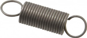 Made in USA 1/4" OD, 2.83 Lb Max Load, 1.9" Max Ext Len, 0.026" Wire Diam Stainless Steel Extension Spring 2.67 Lb/In Rating, 0.5 Lb Init Tension, 1" Free Length E-026-250-1000S - 04075792