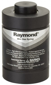 Associated Spring Raymond M6x1 Mt Hole, 0.71" Rod Diam, 1-1/2" Diam, 6mm Max Stroke, Nitrogen Gas Spring Cylinder 2.4" OAL, 3,595 Lb Full Stroke Spring Force, 2,175 psi Initial Charge CU 1000-006 - 75003780