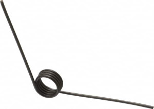 Gardner Spring 90° Deflection Angle, 1/2" OD, 0.059" Wire Diam, 4-1/4 Coils, Torsion Spring 0.296" Max Tool Size, 4-1/2 In/Lb Torque at Leg Length GT5929609-ML - 00043380