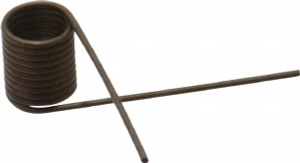 Gardner Spring 270° Deflection Angle, 0.353" OD, 0.038" Wire Diam, 9-3/4 Coils, Torsion Spring 0.218" Max Tool Size, 1.275 In/Lb Torque at Leg Length GT3821827-ML - 00043562