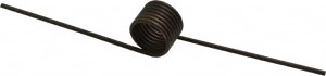 Gardner Spring 180° Deflection Angle, 0.982" OD, 0.106" Wire Diam, 7 Coils, Torsion Spring 0.609" Max Tool Size, 22-1/2 In/Lb Torque at Leg Length 609180105ML - 00043661
