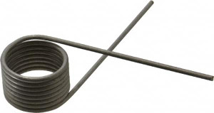 Gardner Spring 270° Deflection Angle, 1.342" OD, 0.106" Wire Diam, 7-3/4 Coils, Torsion Spring 0.891" Max Tool Size, 21. In/Lb Torque at Leg Length 891270105SL - 00043950