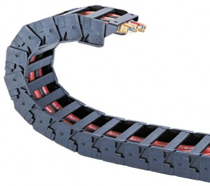 Hubbell 3 Ft. Long, Nylon, Fixed Open Cable and Hose Carrier 1 Inch Inside Width x 3/4 Inch Inside Height, 1.44 Inch Outside Width x 1 Inch Outside Height, 1.43 Inch Bend Radius P10-2-1.4-3.0 - 81872921