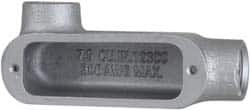 Crouse-Hinds Form 5, LL Body, 1-1/4" Trade, Rigid Malleable Iron Conduit Body Oval, 8.12" OAL, 32 cc Capacity, Gray LL125M - 04505384