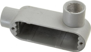 Hubbell Killark Form 85, LR Body, 1/2" Trade, IMC, Rigid Aluminum Conduit Body Oval, 4-5/8" OAL, 4 cc Capacity, Hazardous & Wet Locations OLR-1 - 54123195