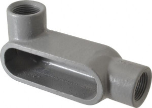 Hubbell Killark Form 7, LL Body, 3/4" Trade, IMC, Rigid Iron Conduit Body Oval, 5-3/8" OAL, 7 cc Capacity, Gray, Hazardous & Wet Locations LL27 - 54122650