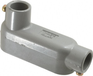 Hubbell Killark Form Set Screw, LB Body, 3/4" Trade, EMT Aluminum Conduit Body Oval, 5-3/4" OAL, 7 cc Capacity TWOLB-2 - 54120134