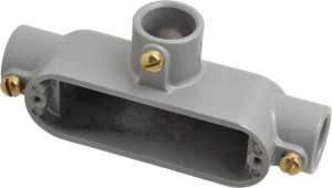 Hubbell Killark Form Set Screw, T Body, 3/4" Trade, EMT Aluminum Conduit Body Oval, 6-1/16" OAL, 7 cc Capacity TWOT-2 - 54120035