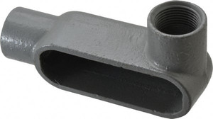 Hubbell Killark Form 7, LR Body, 1" Trade, IMC, Rigid Iron Conduit Body Oval, 6-5/16" OAL, 11 cc Capacity, Gray, Hazardous & Wet Locations LR37 - 54121686