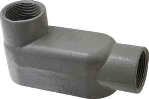 Hubbell Killark Form 7, LB Body, 1-1/2" Trade, IMC, Rigid Iron Conduit Body Oval, 7-1/4" OAL, 26 cc Capacity, Gray, Hazardous & Wet Locations LB57 - 54121223