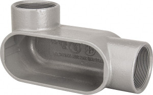 Hubbell Killark Form 7, LL Body, 2" Trade, IMC, Rigid Iron Conduit Body Oval, 8-1/4" OAL, 48 cc Capacity, Gray, Hazardous & Wet Locations LL67 - 54122221