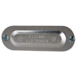 Crouse-Hinds 1/2" Trade, Aluminum Conduit Body Cover Plate Use with Series 5 Conduit Outlet Bodies 150 - 04738944