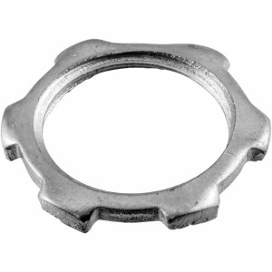 Hubbell Wiring Device-Kellems Conduit Fitting Accessories, Accessory Type: Locknut, For Use With: Hubbell Low Profile Cord Connectors, Compatible Conduit Size: 1-1/2", Color: Metal, Zinc-Plated Steel, Appleton Part: L500 00322005LPK50 - 74373762