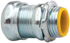 Crouse-Hinds 1/2" Trade EMT Conduit Connector Steel, Insulated, Straight Connector, Compression Connection 1650 - 04518536 Crouse-Hinds 1/2" Trade EMT Conduit Connector Steel, Insulated, Straight Connector, Compression Connection 1650 - 04518536
