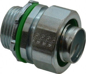 Crouse-Hinds 3/4" Trade Liquidtight Conduit Connector Steel, Noninsulated, Straight Connector, Threaded Connection LTK75 - 04913489