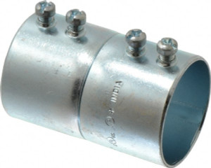 Crouse-Hinds 1-1/2" Trade EMT Conduit Coupling Steel, Noninsulated, Set Screw Connection 464 - 04518734