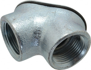 Crouse-Hinds 1" Trade Rigid/Intermediate (IMC) Conduit Elbow Malleable Iron, Insulated, Angled Connector, Threaded Connection 822 - 04801999