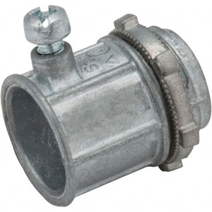 Hubbell RACO 1" Trade EMT Conduit Connector Noninsulated, Straight Connector, Set Screw Connection 2604 - 95922688