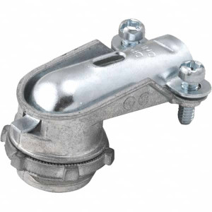 Hubbell RACO 1/2" Trade FMC Conduit Connector Die Cast Zinc, Noninsulated, Flexible Connector, Squeeze Clamp Connection 2692 - 95918892