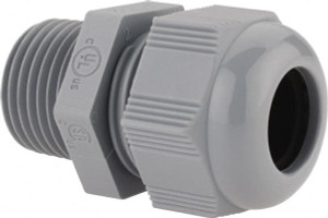 Thomas & Betts 1/2" Trade Liquidtight Conduit Cable Gland Nylon, Noninsulated, Straight Connector, Threaded Connection CC-NPT-12-G - 05773668