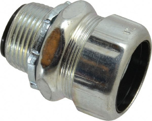 Thomas & Betts 1" Trade Liquidtight Conduit Connector Steel, Insulated, Straight Connector, Threaded Connection 5334 HT - 57299737