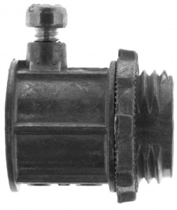 Thomas & Betts 4" Trade EMT Conduit Connector Die Cast Zinc, Noninsulated, Straight Connector, Set Screw Connection TC2210SC - 01148907