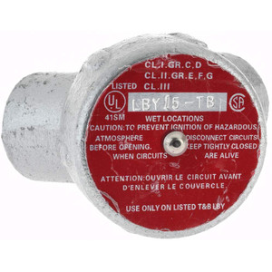 Thomas & Betts 1/2" Trade Rigid/Intermediate (IMC) Conduit Elbow Iron, Noninsulated, Angled Connector, Threaded Connection LBY15-TB - 54117536