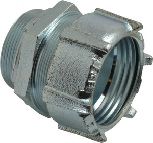 Thomas & Betts 2" Trade Rigid/Intermediate (IMC) Conduit Connector Malleable Iron, Noninsulated, Straight Connector, Compression Connection 8621 - 54060751
