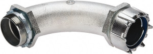 Thomas & Betts 3" Trade Liquidtight Conduit Connector Malleable Iron, Noninsulated, Angled Connector, Threaded Connection 5259 - 54116009