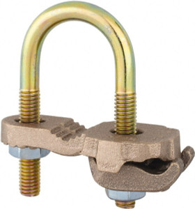 Thomas & Betts 4 to 4/0 AWG Compatible U-bolt Rod Clamp Bronze, CSA Certified, UL File E3060, UL Listed 3902 - 73124034
