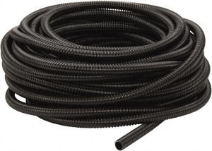 Hubbell Wiring Device-Kellems 1/2" Trade Size, 100 ft. Long, Flexible Liquidtight Conduit PVC, 16.1mm ID, Black B2050 - 05969563