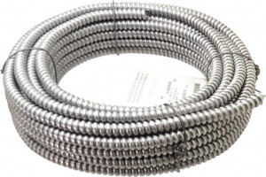 Made in USA 3/8" Trade Size, 50 ft. Long, Flexible Reduced Wall Flex Conduit Aluminum, 3/8" ID 69403 - 54020151