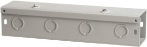 nVent HOFFMAN 6" High x 6" Wide x 36" Long, Screw Mount Solid Wall Wire Duct Gray, 12 Knockouts, Hinged Cover, Steel F66G36WK - 68617059