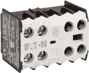 Eaton Cutler-Hammer 6 to 9 Amp, Contactor Front Mount Auxiliary Contact For Use with Miniature Contactor and XTRM Miniature Control Relay XTMCXFA02 - 08805202