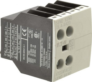 Eaton Cutler-Hammer 7, 9, 12, 15, 18, 25, 32 Amp, Contactor Front Mount Auxiliary Contact For Use with XT Contactor and XTRE Control Relay XTCEXFAC20 - 08804528