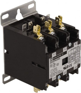 Square D 3 Pole, 30 Amp Inductive Load, 24 Coil VAC at 50/60 Hz, Definite Purpose Contactor Phase 1 and Phase 3 Hp: 10 at 230 VAC, 15 at 460 VAC, 2 at 115 VAC, 20 at 575 VAC, 5 at 230 VAC, 40 Amp Resistive Rating 8910DPA33V14 - 51531325