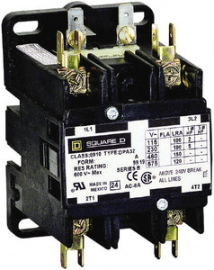Square D 2 Pole, 40 Amp Inductive Load, 24 Coil VAC at 50/60 Hz, Definite Purpose Contactor Phase 1 Hp: 3 at 115 VAC, 7.5 at 230 VAC, 50 Amp Resistive Rating, CE, CSA, UL Listed 8910DPA42V14 - 69665776