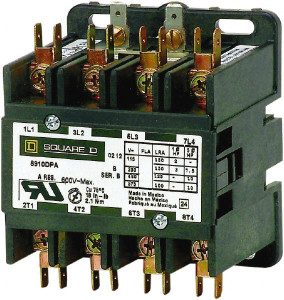 Square D 4 Pole, 30 Amp Inductive Load, Definite Purpose Contactor 40 Amp Resistive Rating 910DPA34V02Y392 - 54421730