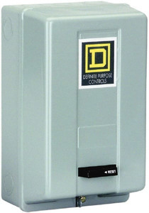 Square D 2 Pole, 40 Amp Inductive Load, 208 to 240 Coil VAC at 60 Hz and 220 Coil VAC at 50 Hz, Definite Purpose Contactor Phase 1 Hp: 3 at 115 VAC, 7.5 at 230 VAC, Enclosed Enclosure, NEMA 1 8911DPSG42V09 - 43556414